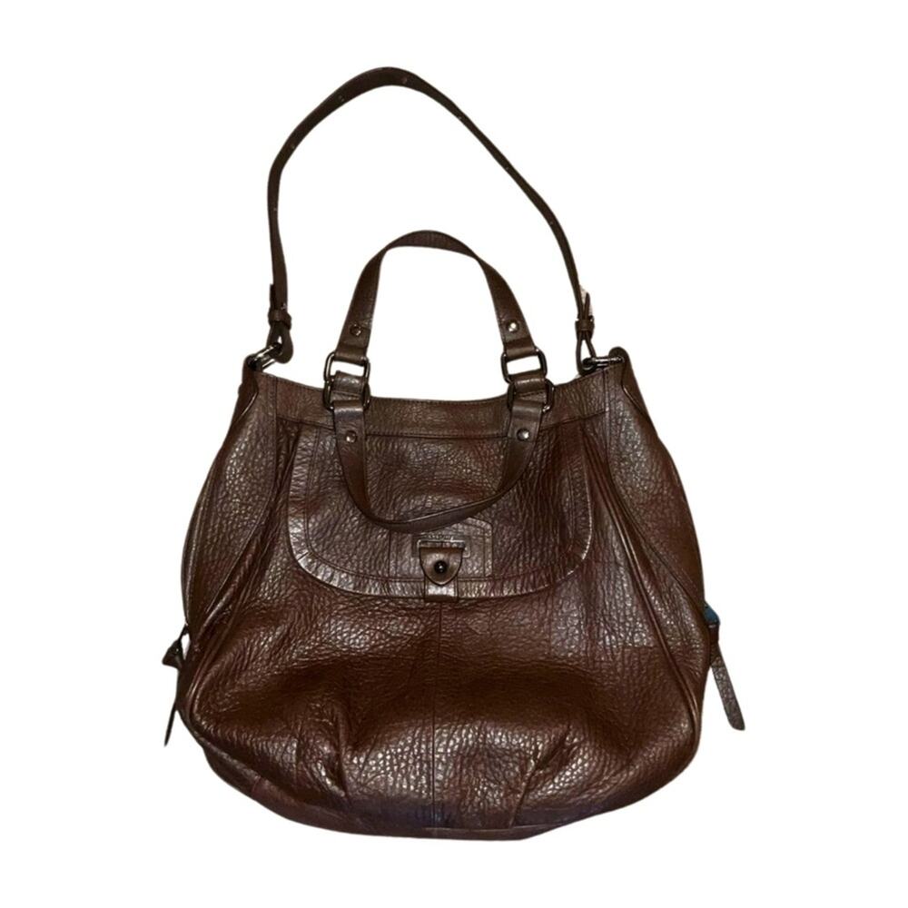 Perlina Brown Leather Bailey Tote
